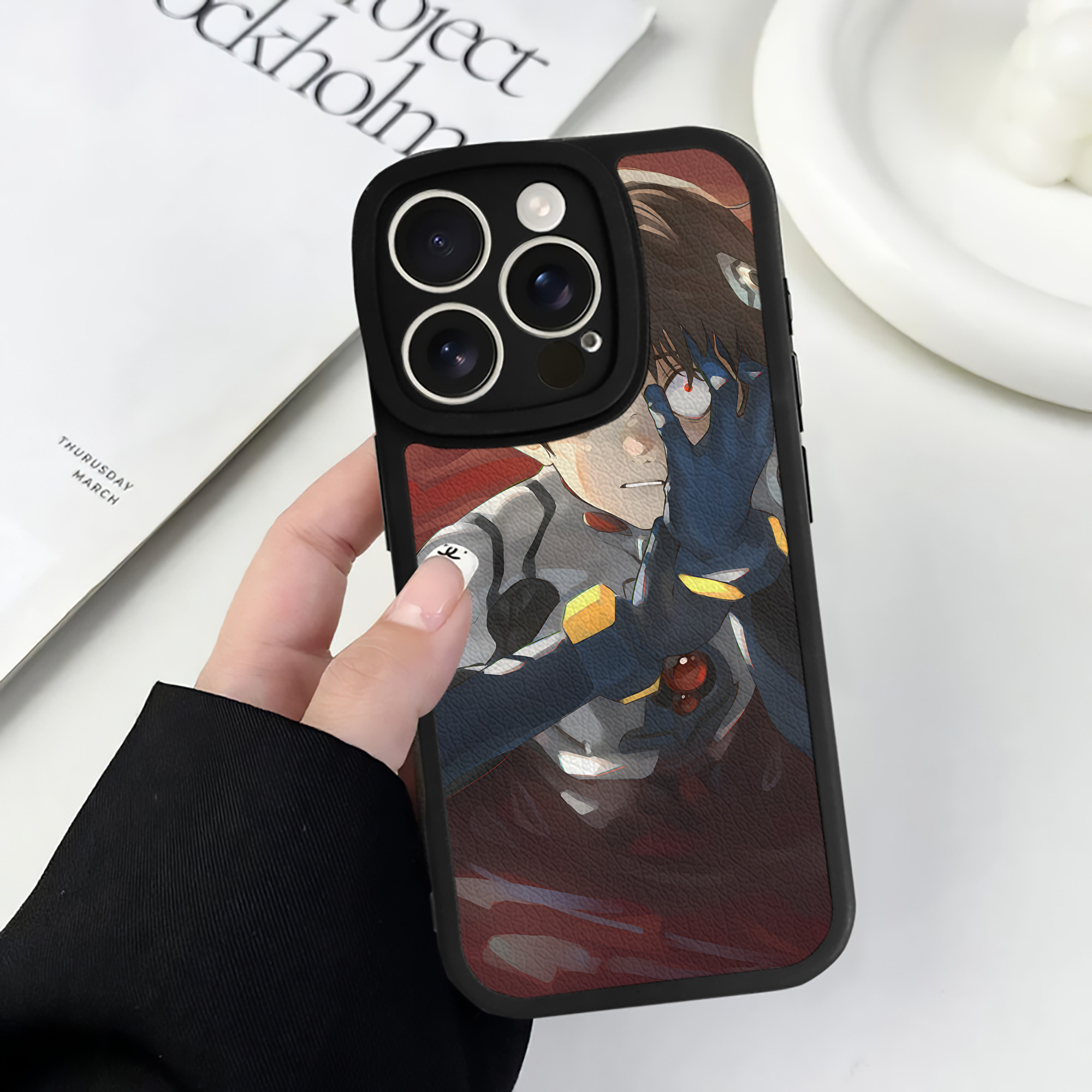 （画像用） EVA 新世紀エヴァンゲリオン 【iPhone 16シリーズ対応】シリコンスマホケース（レザー調） 材質：シリコン